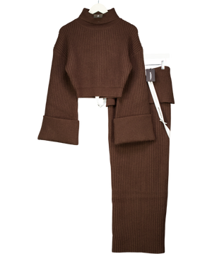 WANDERDOLL Brown 2-piece Mabel Jumper And Maxi Skirt Set UK S