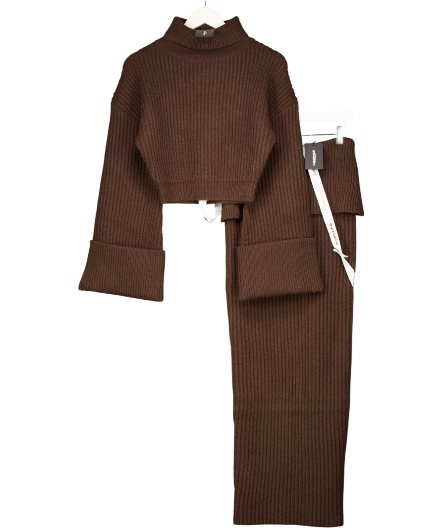 WANDERDOLL Brown 2-piece Mabel Jumper And Maxi Skirt Set UK S