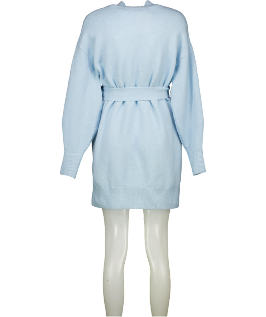 & Other Stories Baby Blue Belted Knit Jumper Dress UK XS