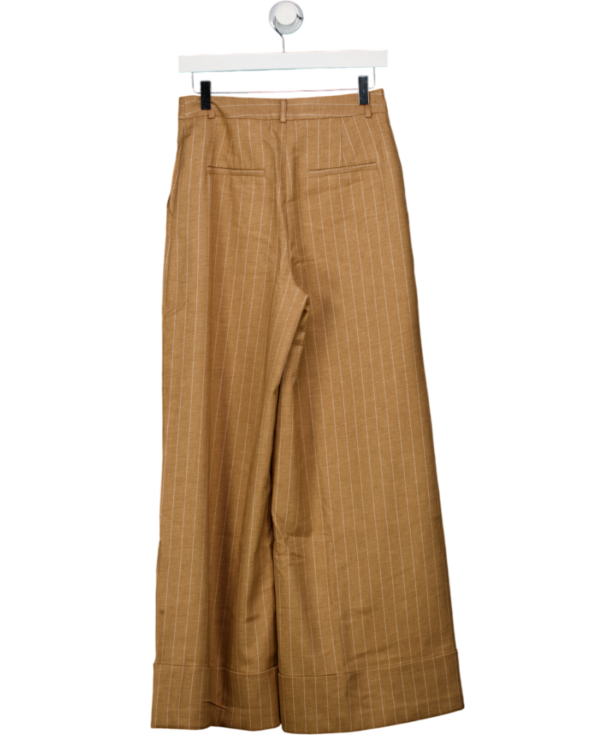 RO&ZO Beige Caramel Pinstripe Trouser UK 8