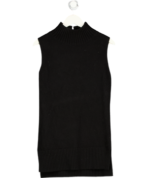 REISS Casual Wool-cashmere Funnel Neck Sleeveless Top In Black UK XS