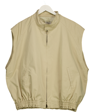 THE FRANKIE SHOP - 6pence Beige Sleeveless Gathered Hem Trench Gilet UK M/L