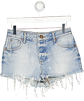 River Island Blue Distressed Denim Shorts UK 10