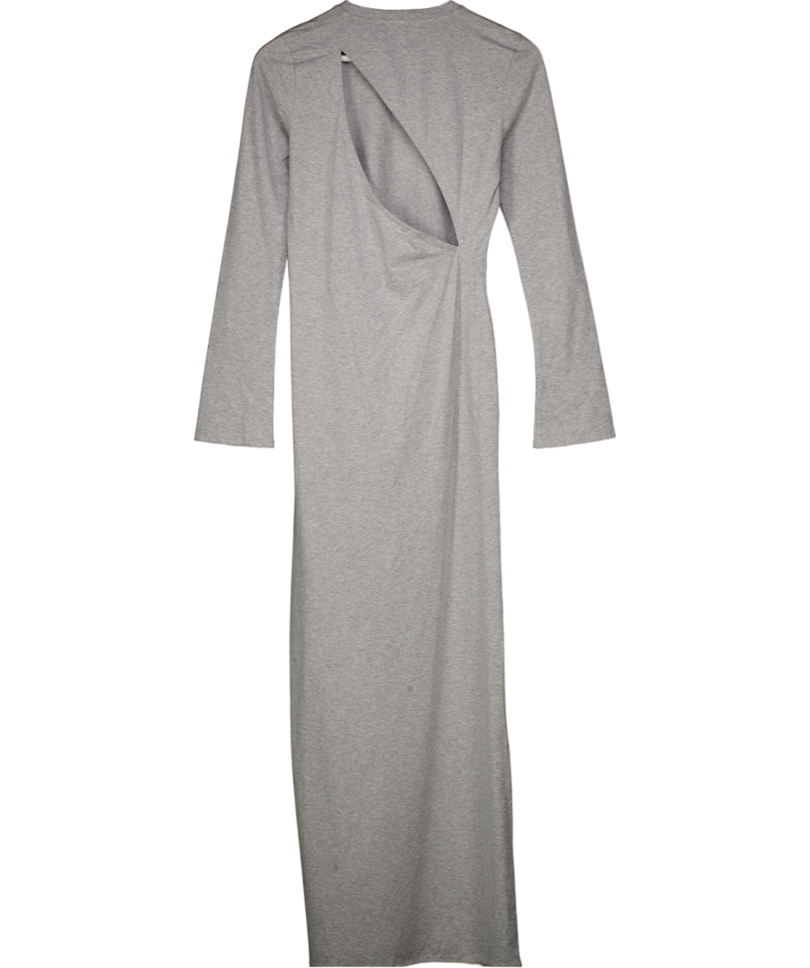Represent Grey Long Sleeve Maxi Dress UK S