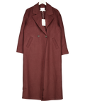 NA-KD Brown Double Buttoned Wool Blend Coat - Plum UK 6