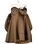 BY MALINA Chocolate Brown Val Off Shoulder Mini Dress UK XS