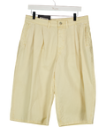ZARA Yellow Longline Pleated Shorts UK 12