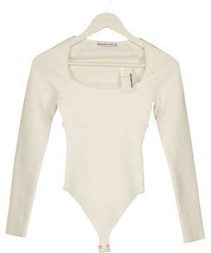 Abercrombie & Fitch Cream Knitted Corset Style Bodysuit UK XS