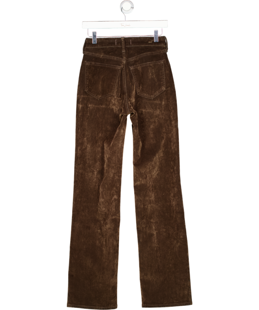 Abercrombie & Fitch Brown Curve Love High Rise 90s Relaxed Velvet Jeans - Long Length W24