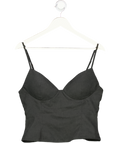 White Fox Black Cupped Cami Top UK L