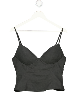 White Fox Black Cupped Cami Top UK L