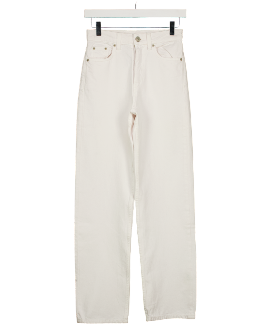 ZARA White High Waisted Jeans UK 6