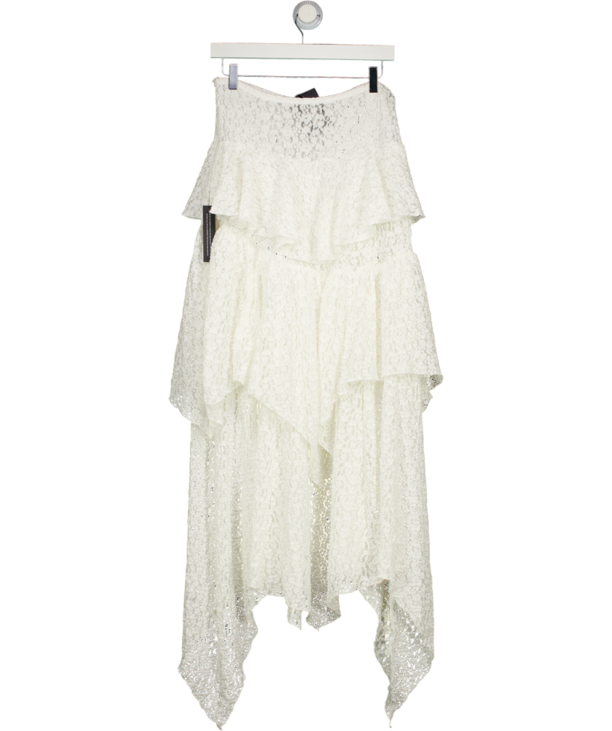 WHITE FOX Wildflower Kiss Maxi Skirt White UK M