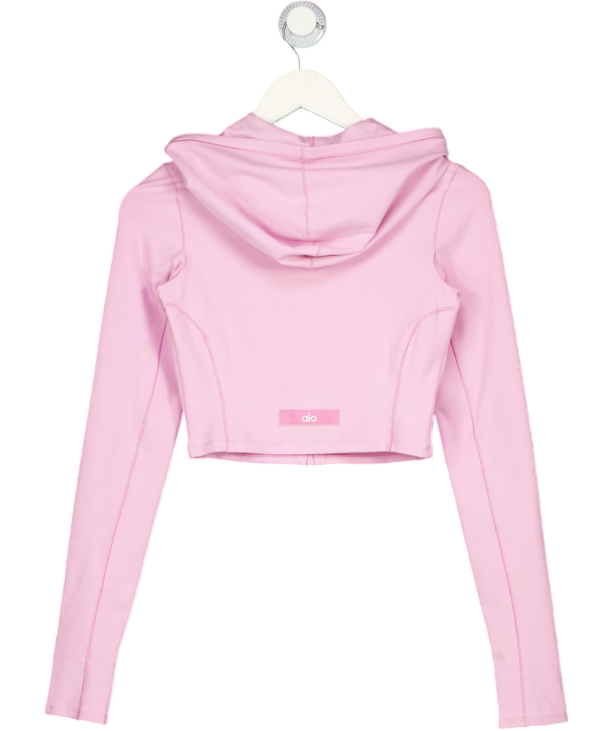 ALO Pink 2-piece Alosoft Sincere Fitted Jacket And Bra Top UK S