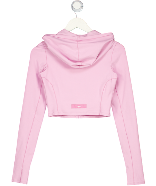 ALO Pink 2-piece Alosoft Sincere Fitted Jacket And Bra Top UK S