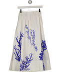 ARKET White And Blue Print Cotton Skirt  Size Eur 32 UK 4