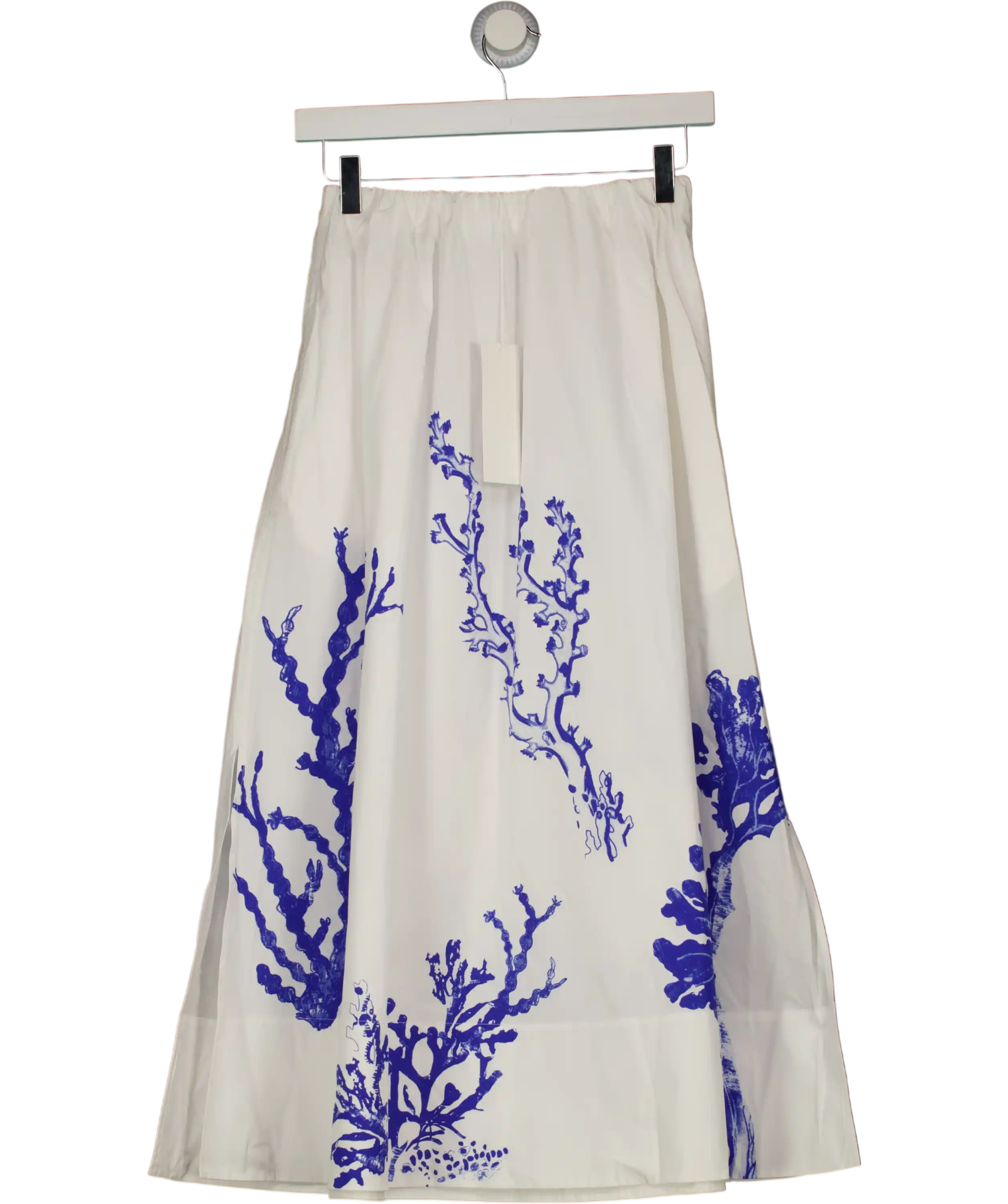 ARKET White And Blue Print Cotton Skirt  Size Eur 32 UK 4