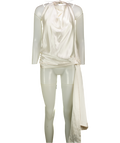 BLAIZE CAPRICE Cream Caitlyn Top In Ivory 100% Silk  Satin UK S