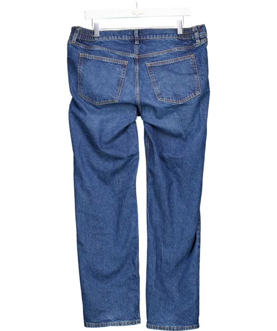 H&M Mama Under Bump Maternity Mid Blue Straight Leg Jeans UK M