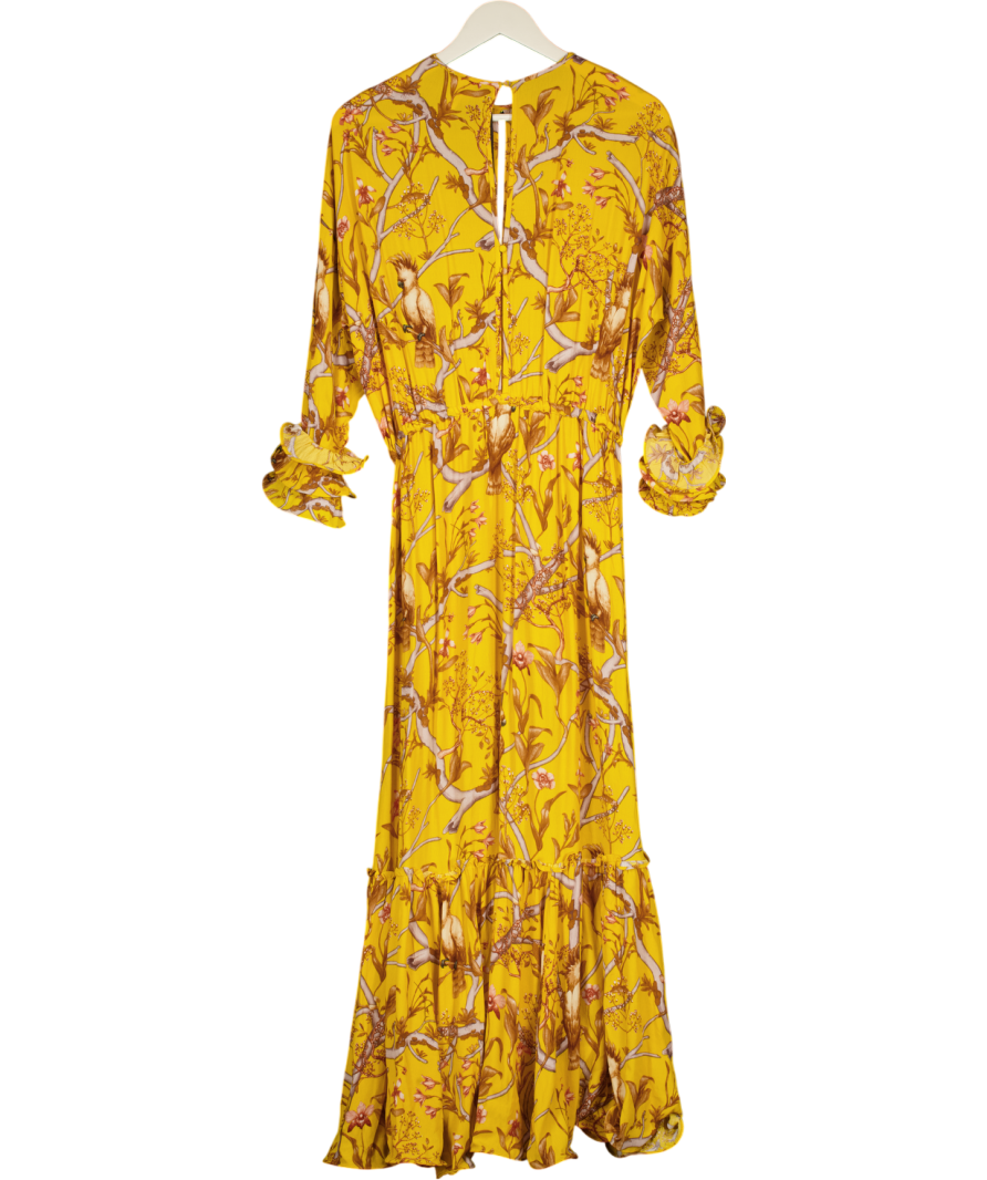 JOHANNA ORTIZ X H&m Yellow Floral Maxi Dress UK S