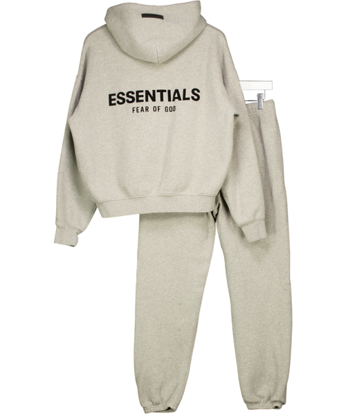 FEAR OF GOD Essentials 2-piece Grey Hoodie And Joggers Set UK XS