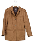 Brown Faux Suede Blazer UK S