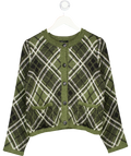 New Look Green Check Double Pocket Cardigan UK 12