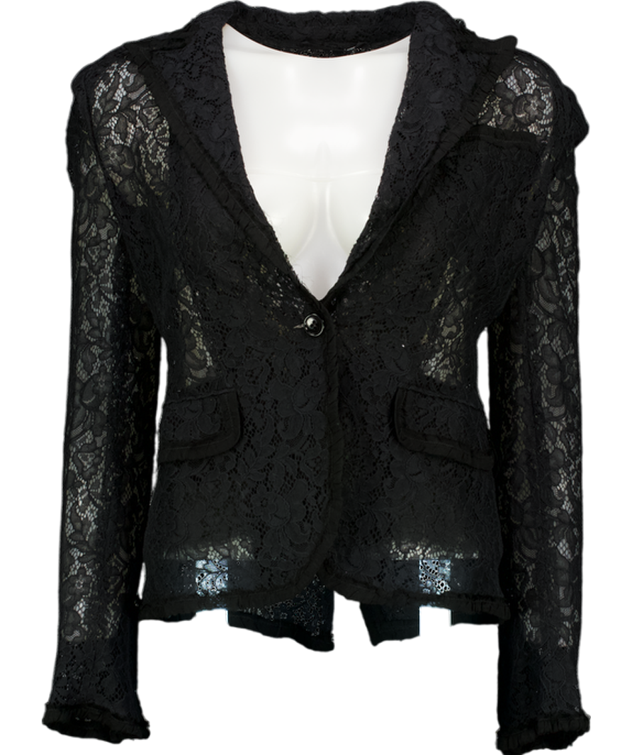 Dolce & Gabbana D&g Black Sheer Lace Jacket UK S