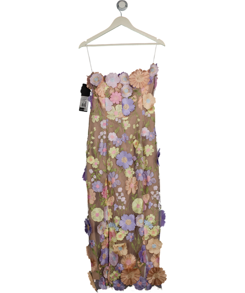 Elliatt Multicoloured Pastel Helena Strapless Midi Dress UK S/M