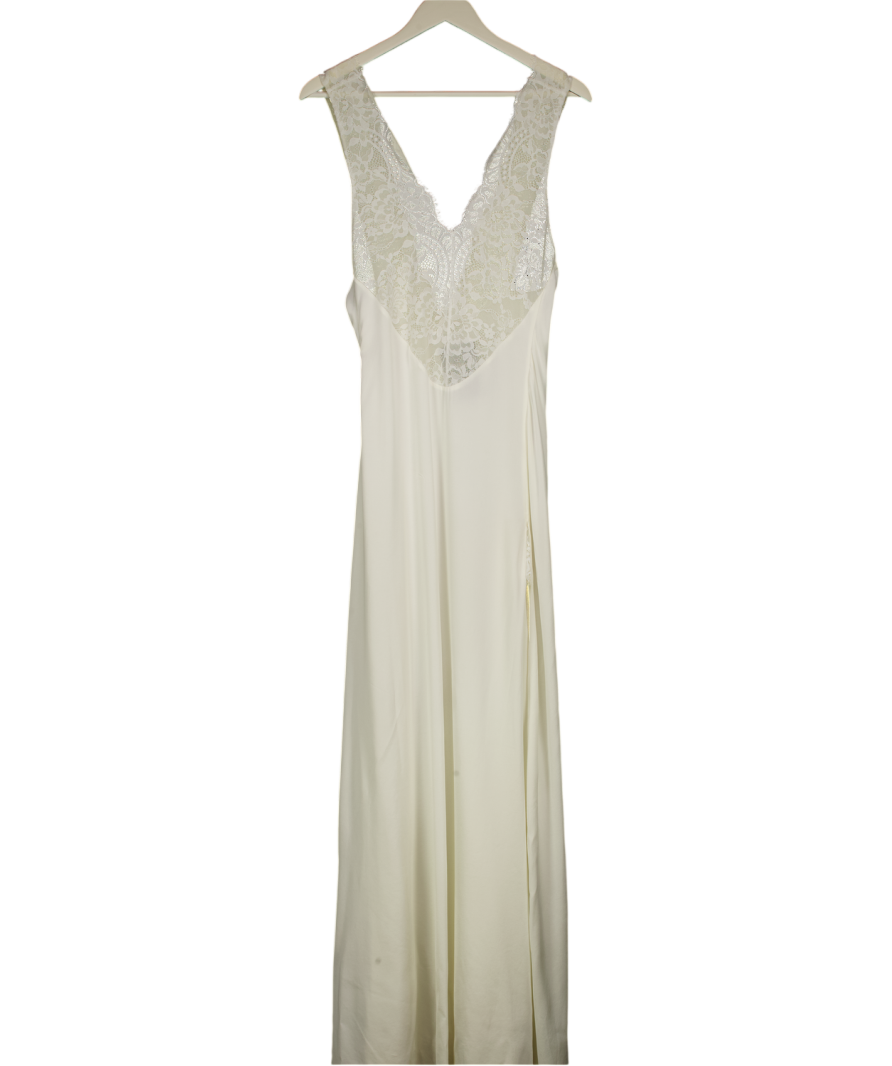 MANDIBREEZE X Lovisa Barkman White Silk And Lace Dress UK XS