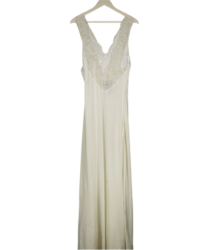 MANDIBREEZE X Lovisa Barkman White Silk And Lace Dress UK XS