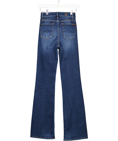 7 FOR ALL MANKIND Mid Blue High Waist Lisha Slim Flare Jeans W24