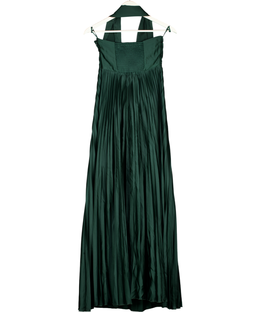 Abercrombie & Fitch Green Giselle Strapless Scarf Babydoll Maxi Dress - Tall UK XS