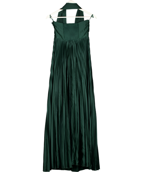 Abercrombie & Fitch Green Giselle Strapless Scarf Babydoll Maxi Dress - Tall UK XS
