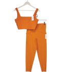 Spanx 2-piece Orange  Spanxshape Booty Boost 7/8 Leggings And Sports Bra Set UK M
