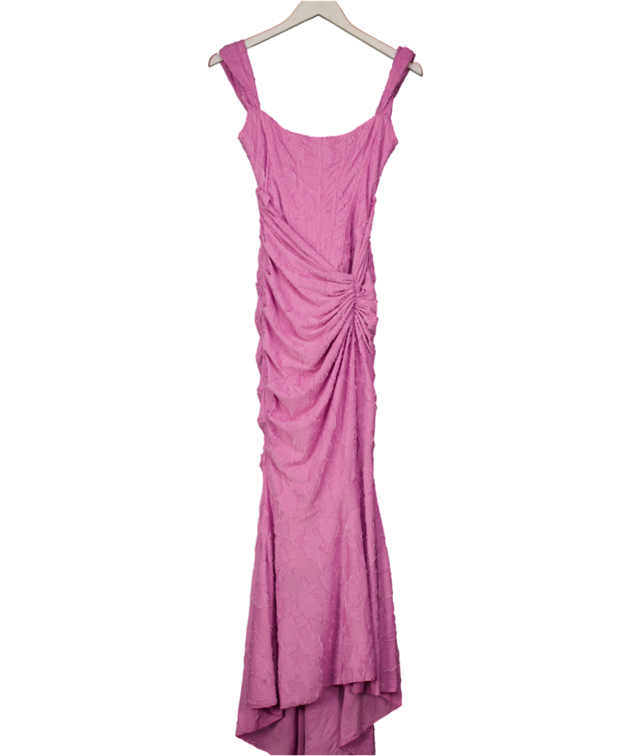 House of CB Cesca Rose Pink Floral Maxi Dress UK S