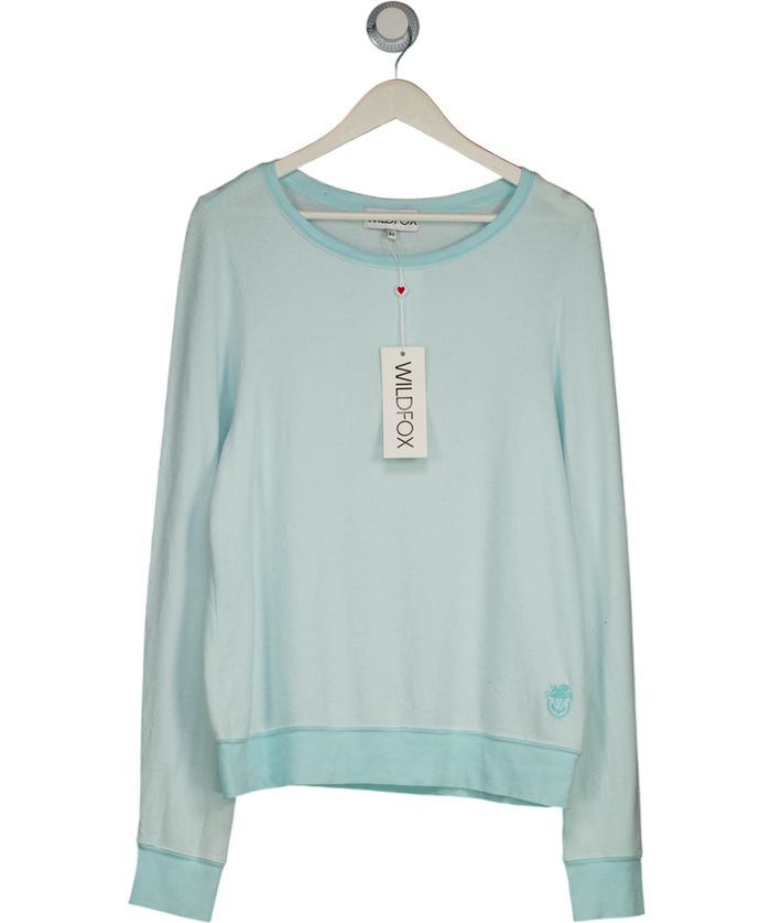 Wildfox Couture Blue F5d1 Soft Touch Crew Neck Sweatshirt UK M
