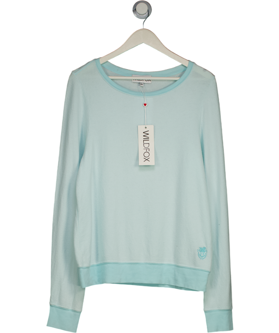 Wildfox Couture Blue F5d1 Soft Touch Crew Neck Sweatshirt UK M