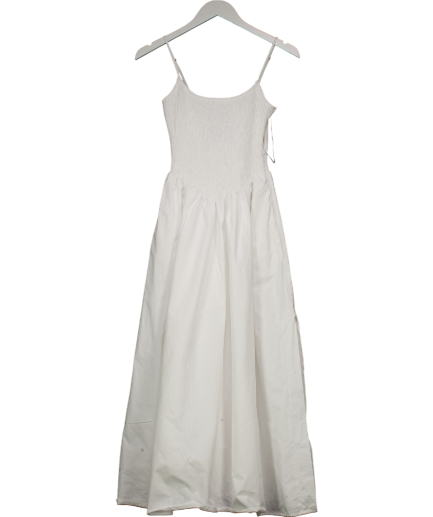 DISSH Milano White Cotton Midi Dress UK 8