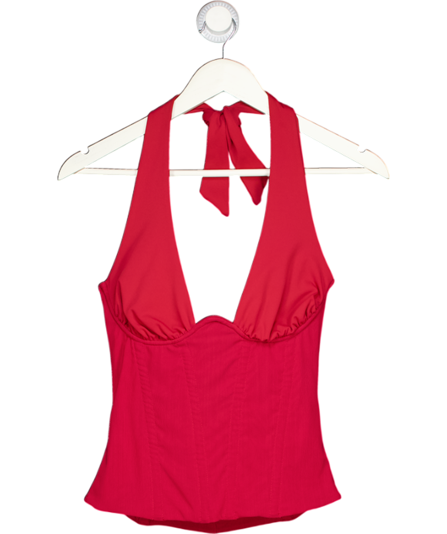 WHITE FOX Hot Girl Halter Bustier Red UK M