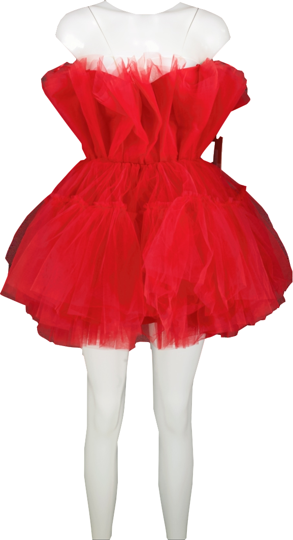 From A Friend Red Tulle Tutu Mini Dress UK XS/S