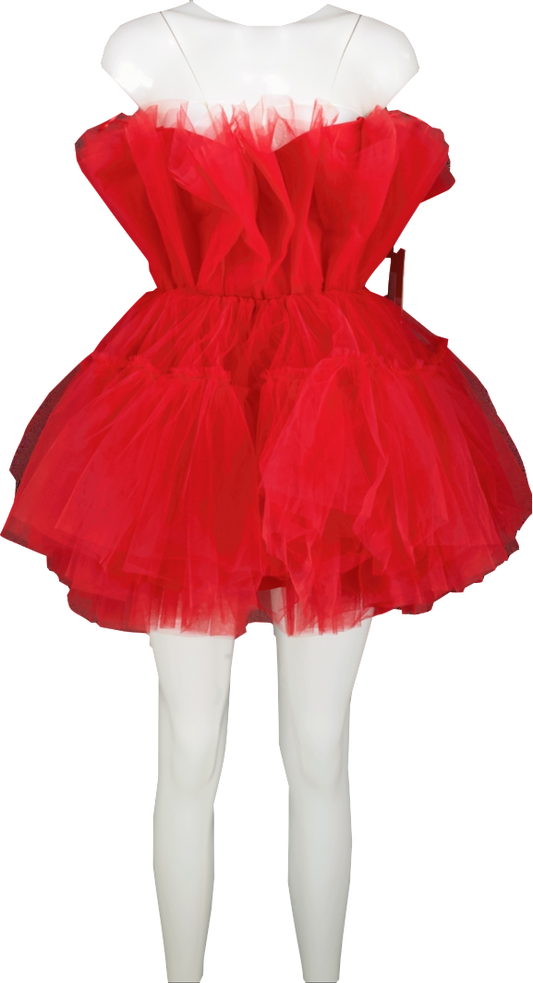 From A Friend Red Tulle Tutu Mini Dress UK XS/S
