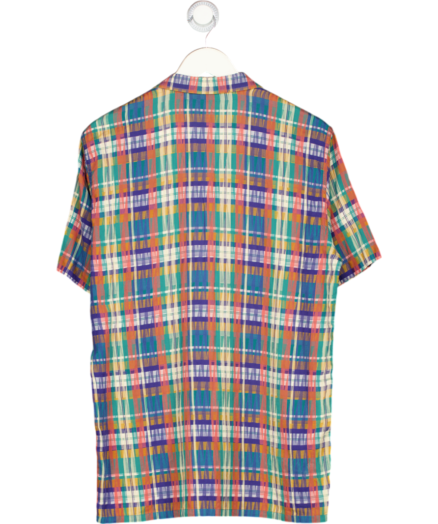 Missoni Multicoloured Uomo Checkered Short Sleeve Shirt UK S