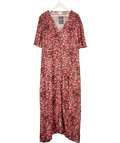 SCAMP & DUDE Pink Paradise Cheetah Angel Sleeve Midi Tea Dress Size 22 (uk 22) UK 22