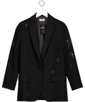 ZADIG & VOLTAIRE Black Viva Bis Star Embellished Blazer Fr36 UK 8