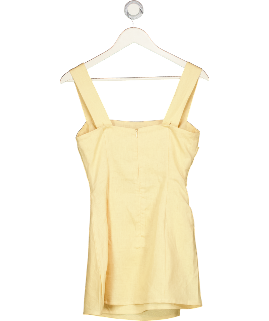 REFORMATION Butter Yellow Linen Mni Dress Us2 UK 6