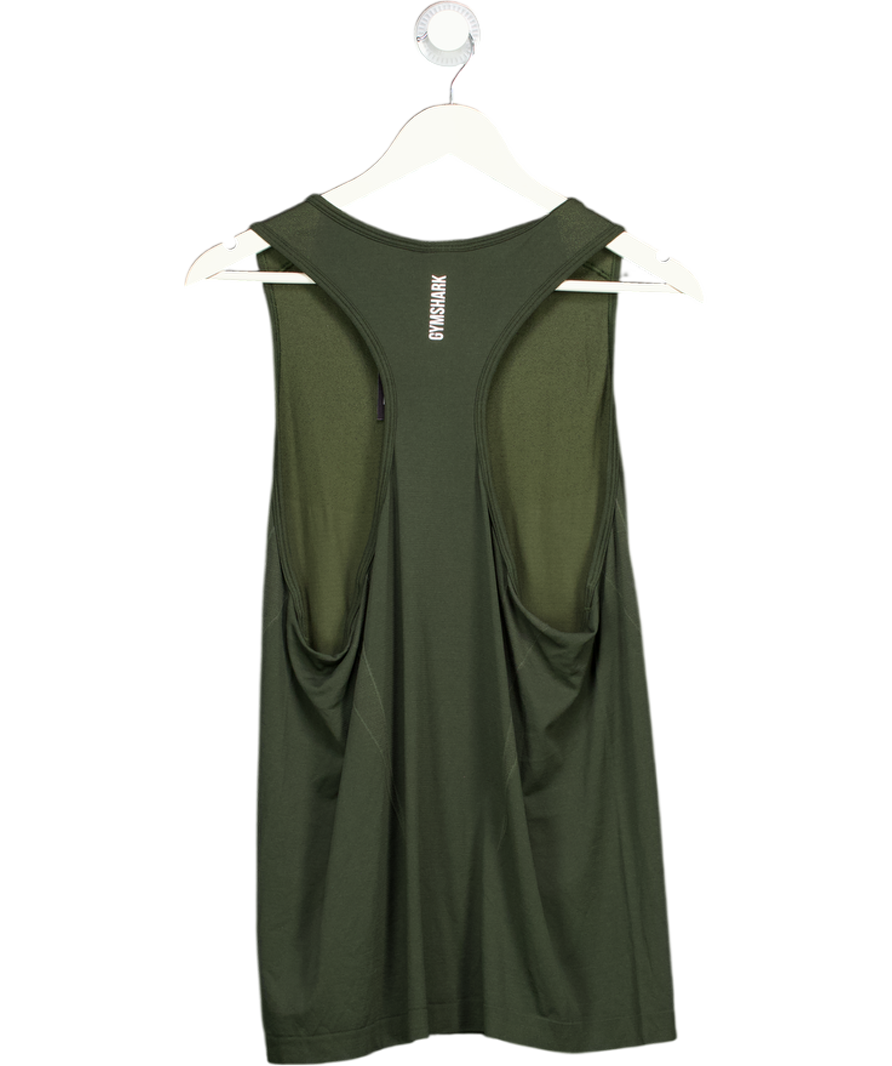 gymshark Green Shadow Seamless Stringer Vest UK M