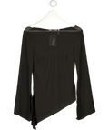 Weekday Black Long-sleeved Wide Neck Top UK S