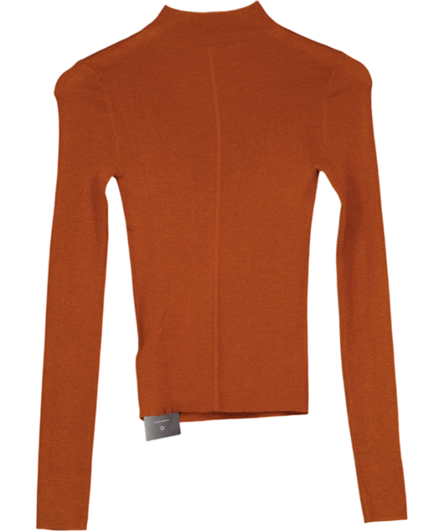 Commense Orange Wool-blend Knit Top UK XS
