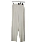 Goelia White Lightweight Pleated Wide Leg Trousers UK XS/S